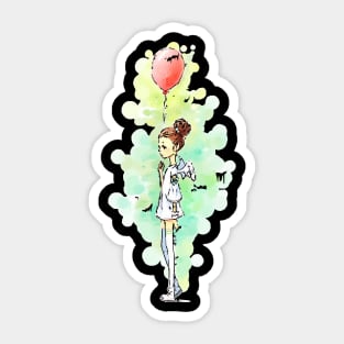 Balloon Girl Sticker